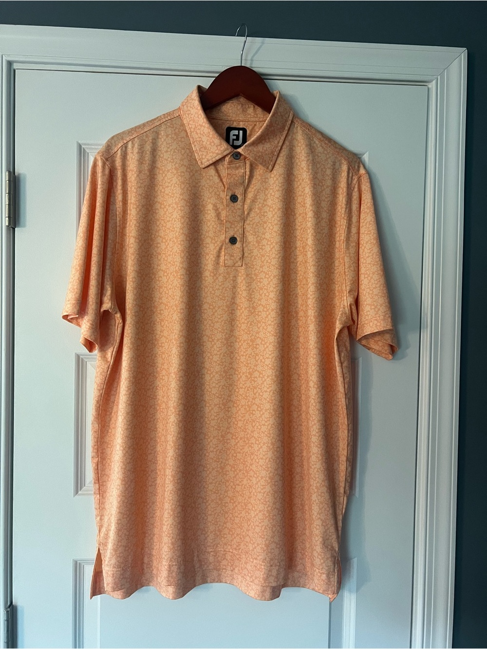 FootJoy Men’s Peach-Pattern Polo Shirt